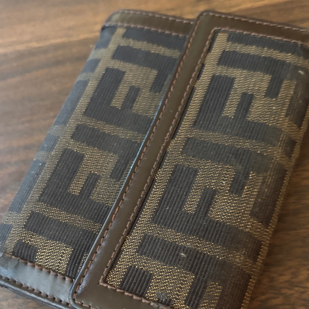Fendi Designer Brown and Black Wallet